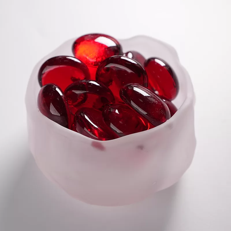 Pedra de castanha de caju de vidro, contas planas de vidro usadas para decoração