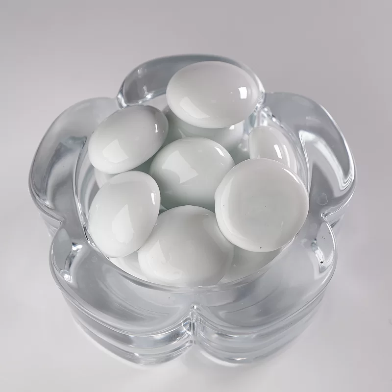 Pedra de castanha de caju de vidro, contas planas de vidro usadas para decoração