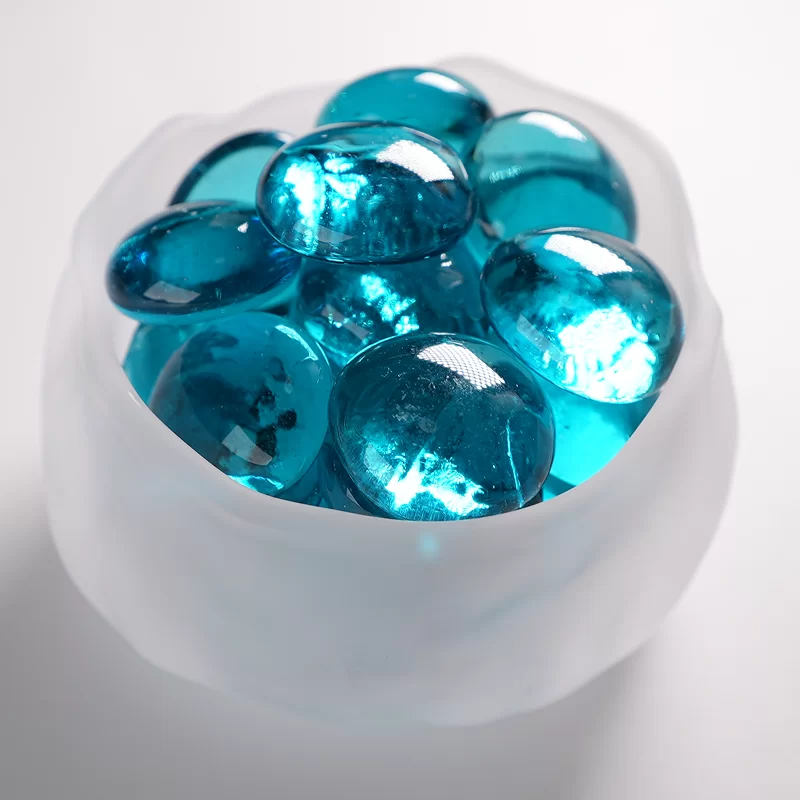 Pedra de castanha de caju de vidro, contas planas de vidro usadas para decoração