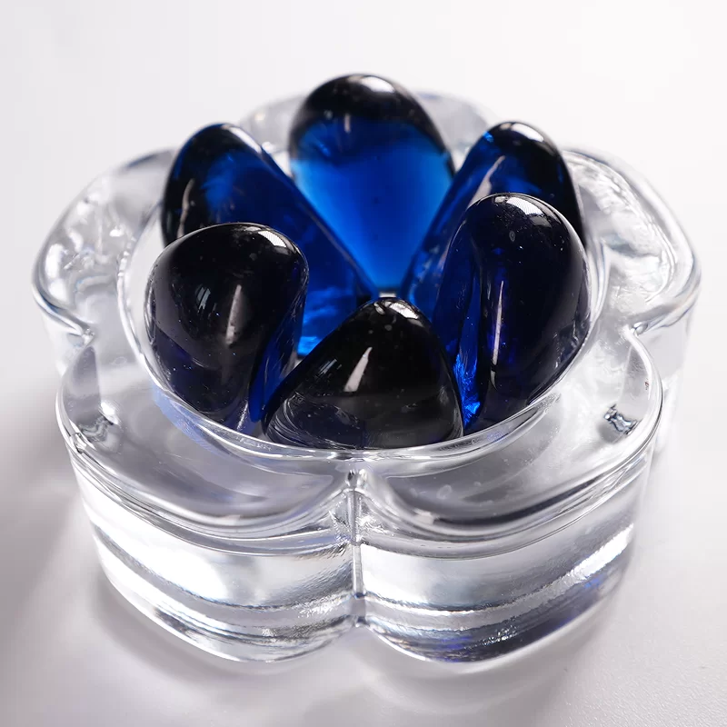 Pedra de castanha de caju de vidro, contas planas de vidro usadas para decoração