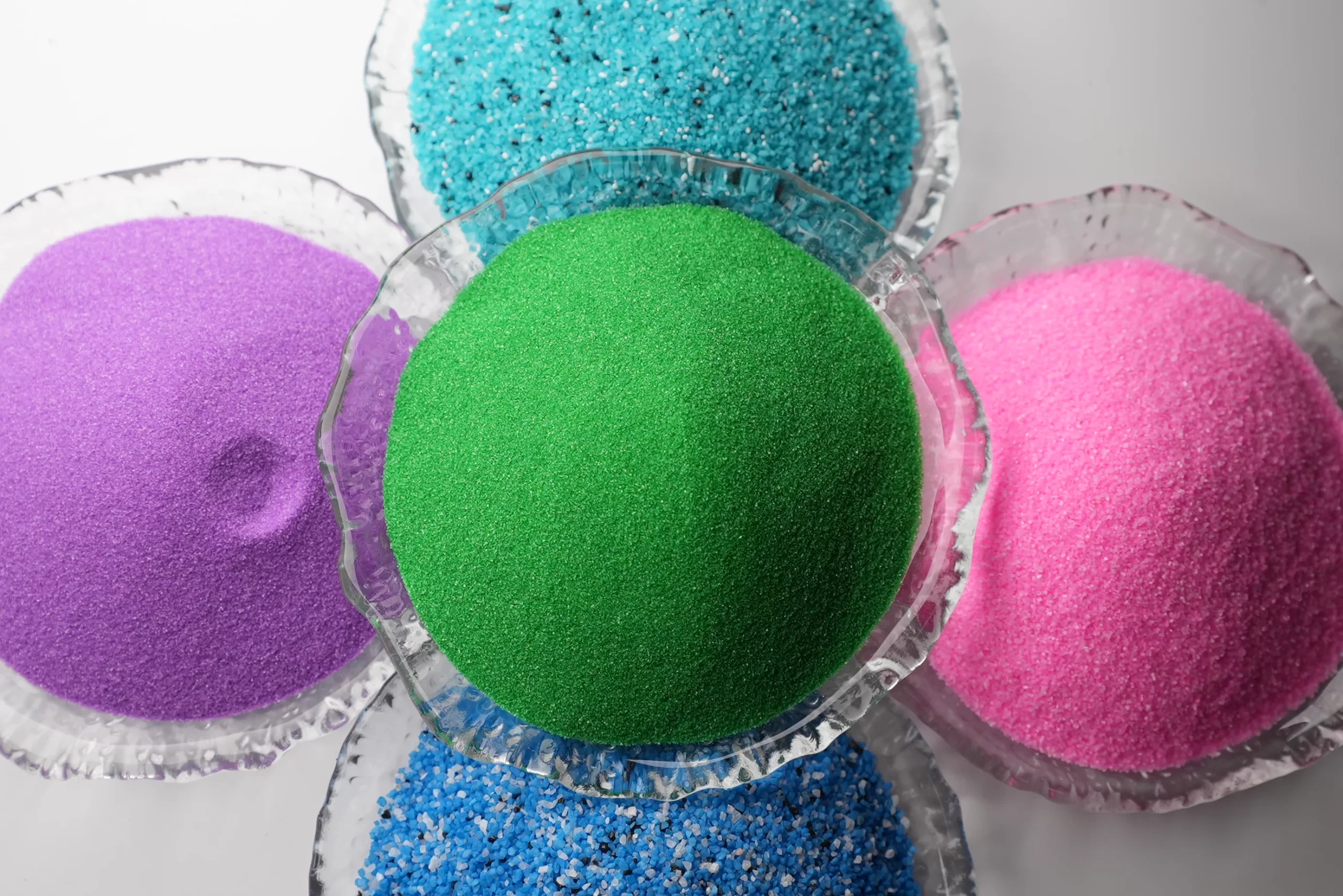 Produtos de areia, seixo e cascalho de vidro para construção e paisagismo